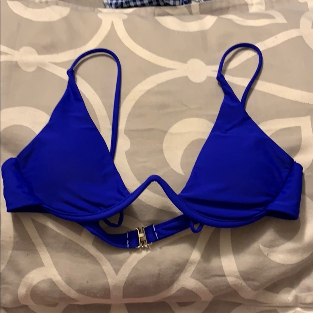 Royal Blue Plunge Bikini